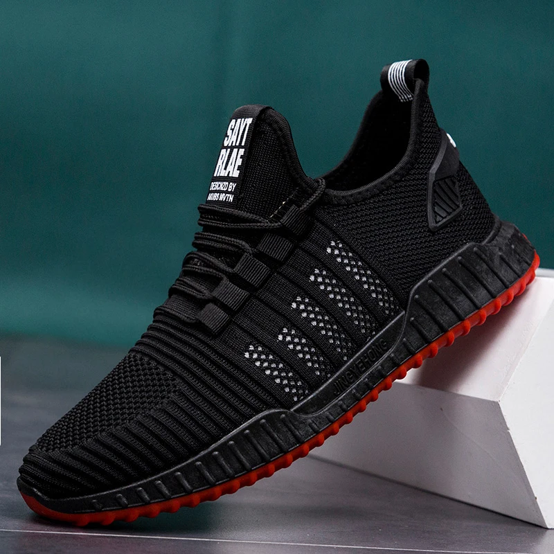 Spring Walking Men White Color Light Weight Fashion Breathable Running Sports Shoes Wholesale