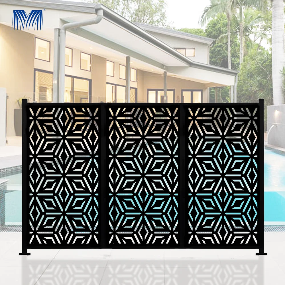 Garden privacy  iron panels double  luxury  home  decorative fencing balcon fence gates and fences for front yards