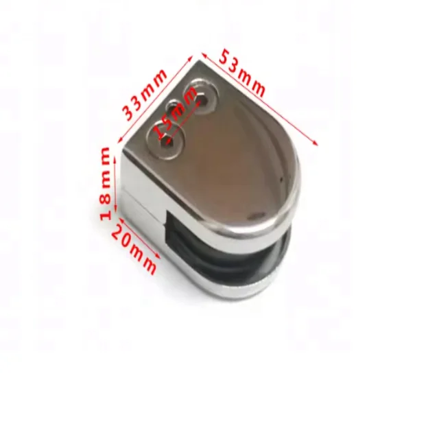 UNIREGAL Cheap Glass Railing Balcony Frameless Parts Stainless Steel D Shape Glass Clamp Glass Railing Clamp