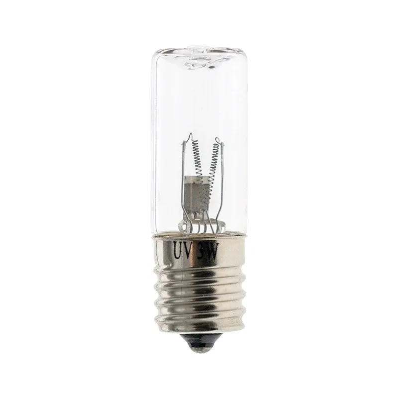 UV3 E14 E17 Base 3W uv disinfection lamp for disinfection cabinet 185nm 253.7nm germicidal uv lamp