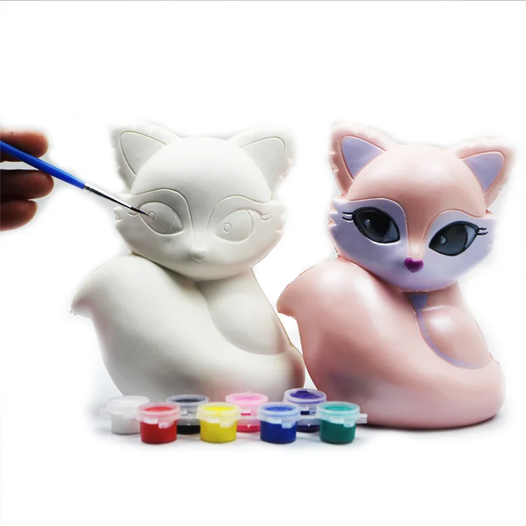 
2020 custom soft slow rising toys for kid create your own foam kawaii mini / jumbo diy Painting squishies 