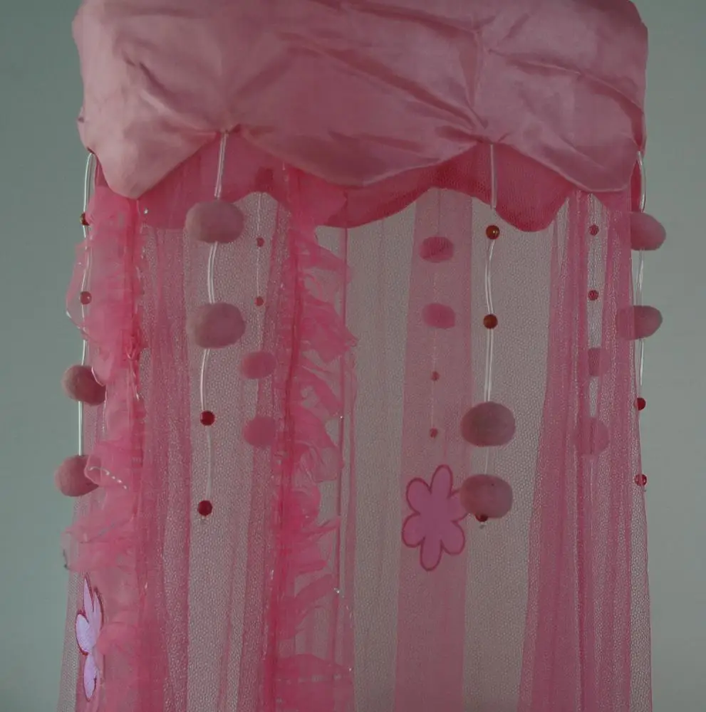 girls bed rose red color canopy mosquito net pinky princess baby bed mosquito net