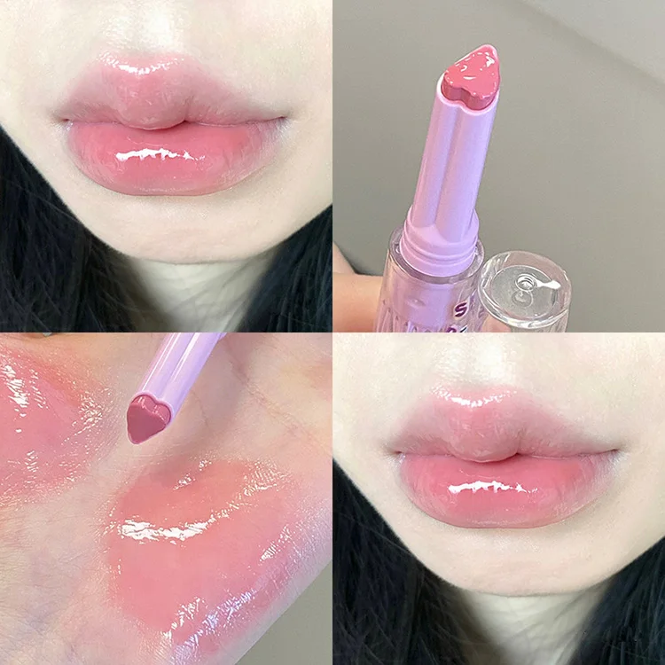 New Solid Lipstick Shimmer Drewy Finish Lip Gloss Glitter Lip With 6 Colors Moisturizing Mirror Nourishes Long Lasting Lipstick