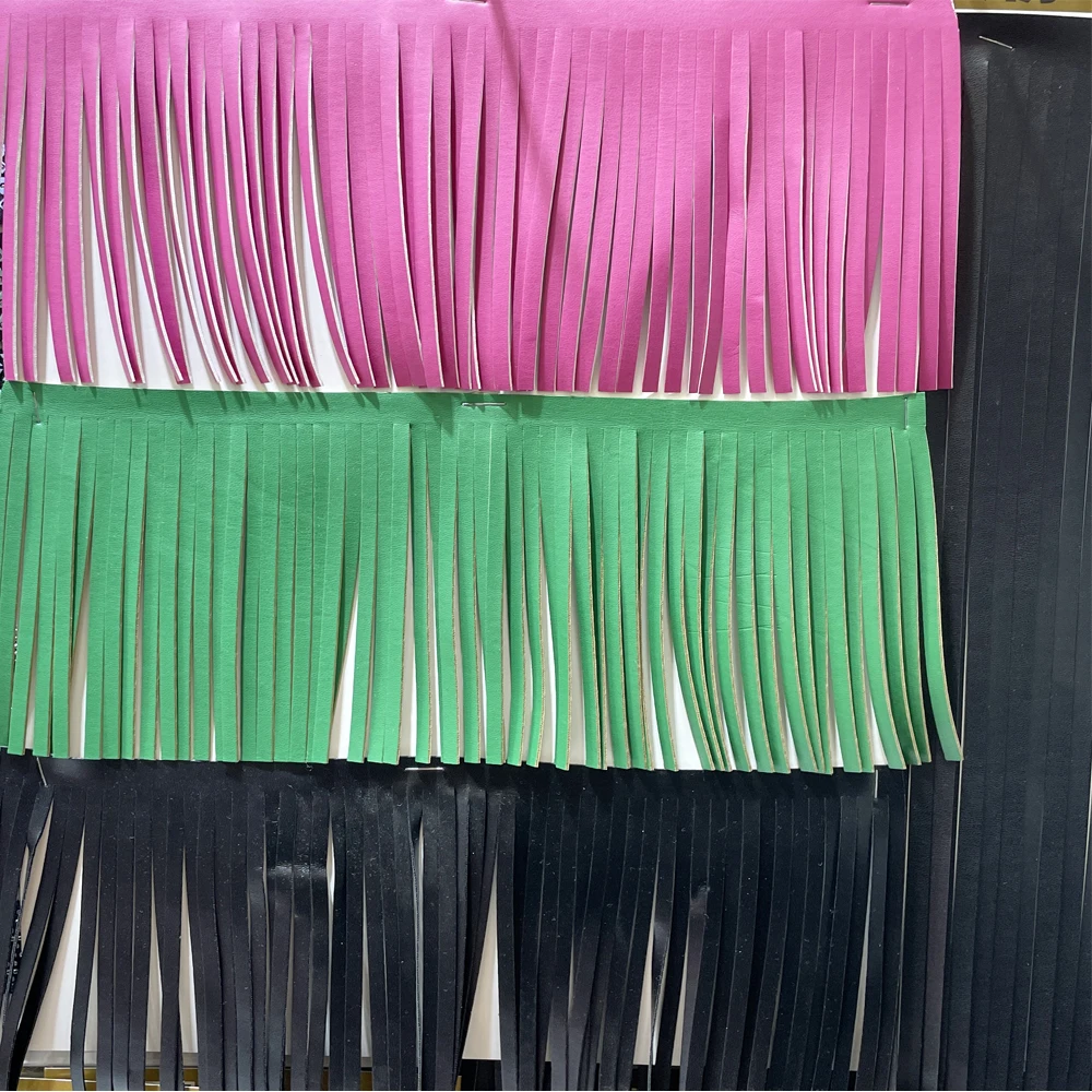 Fr001 Factory wholesale 15cm PU leather tassel fringe trim for garment and shoes
