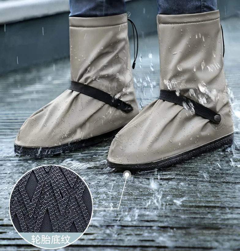 PVC Outdoor Travel High-top Rain Shoe Cover Multi Size