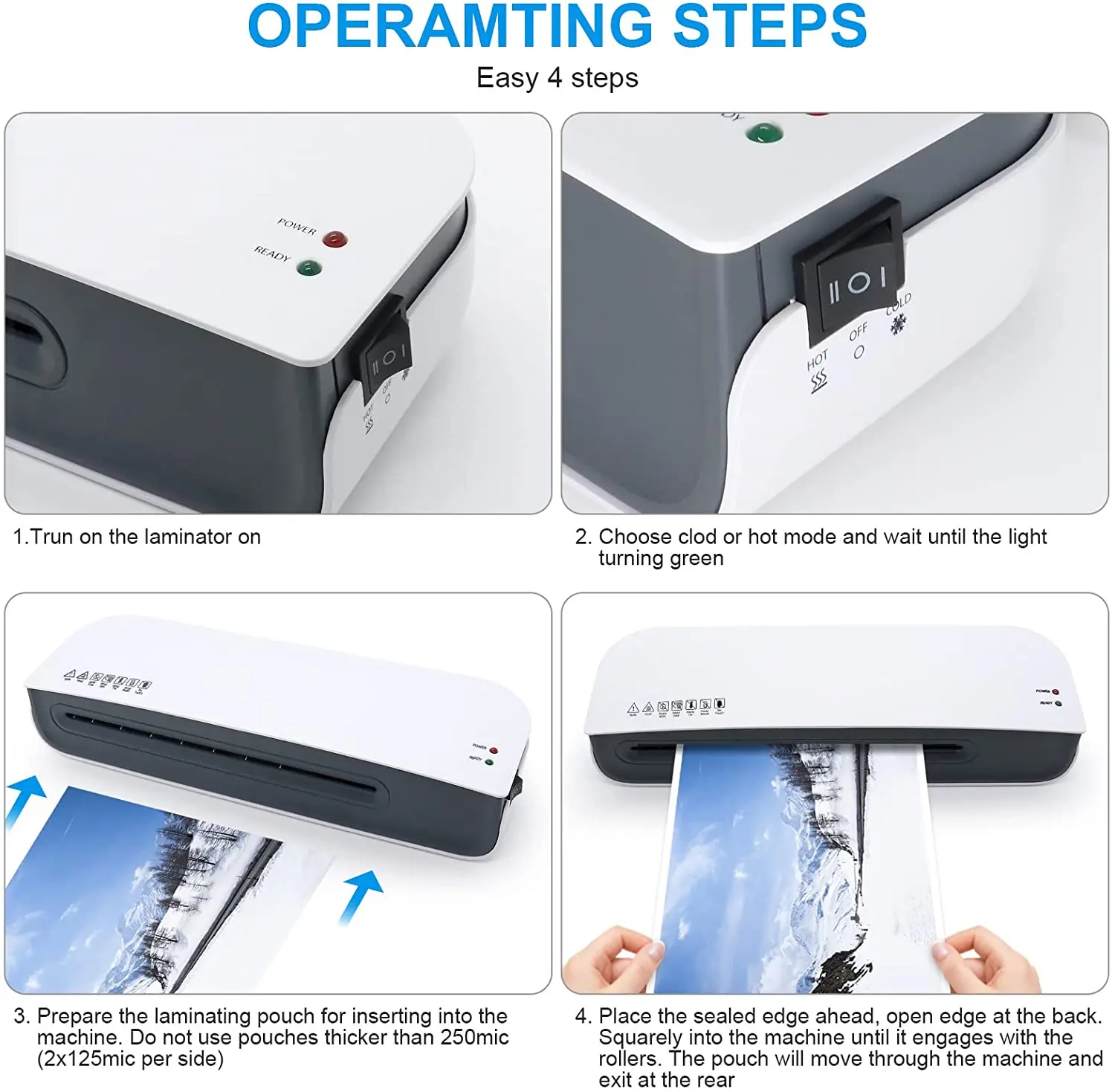 SL289 portable Laminator Machine  for office/school laminator Hot and cold laminating for different usage