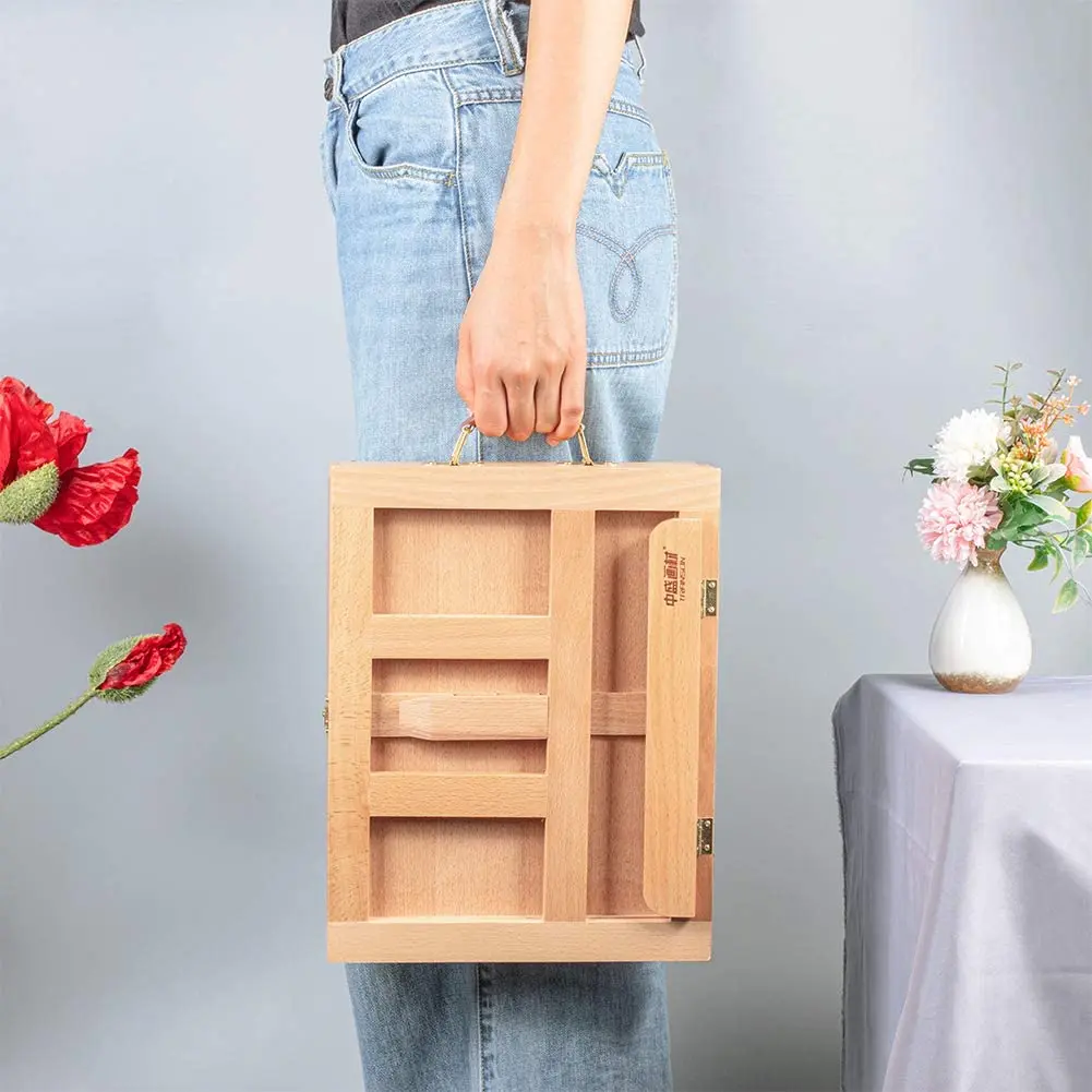 wood desk table easel with Storage Drawer and 1 Palette for Painting, Drawing and Displaying Artwork art easel wood easel