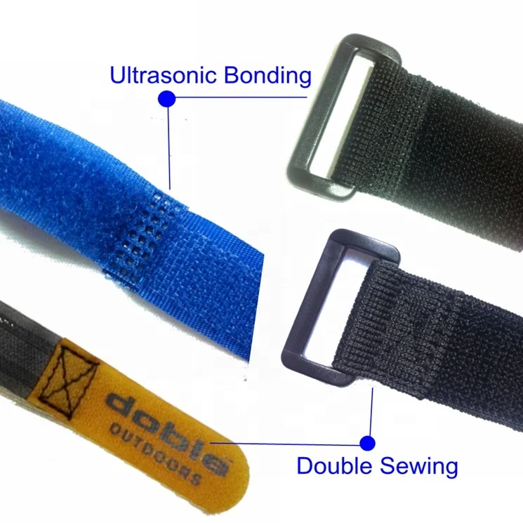 Hook and Loop Fastener Adjustable Nylon Cinch Strap