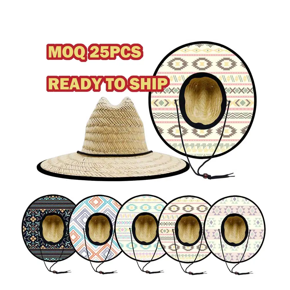 Popular Outdoor Straw Hats Gardening Fisherman Sunscreen Tribal Men Straw Hat Australia
