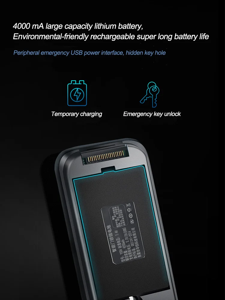 tuya wifi smart life face recognition sliding door lock keyless smart security main door electric for door lock