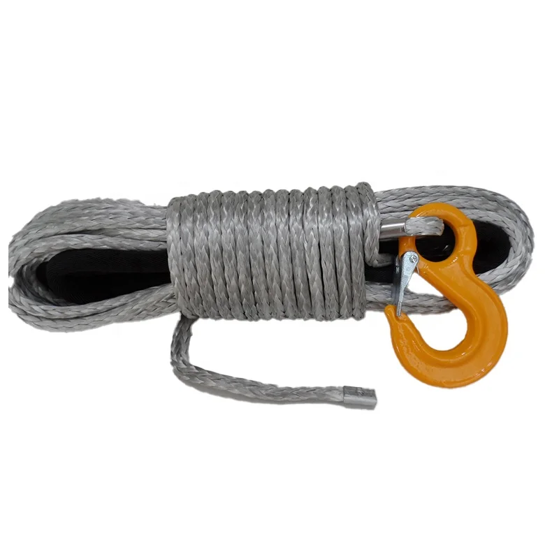 Factory manufactured synthetic winch rope suitable for emergency towing off-road vehicles