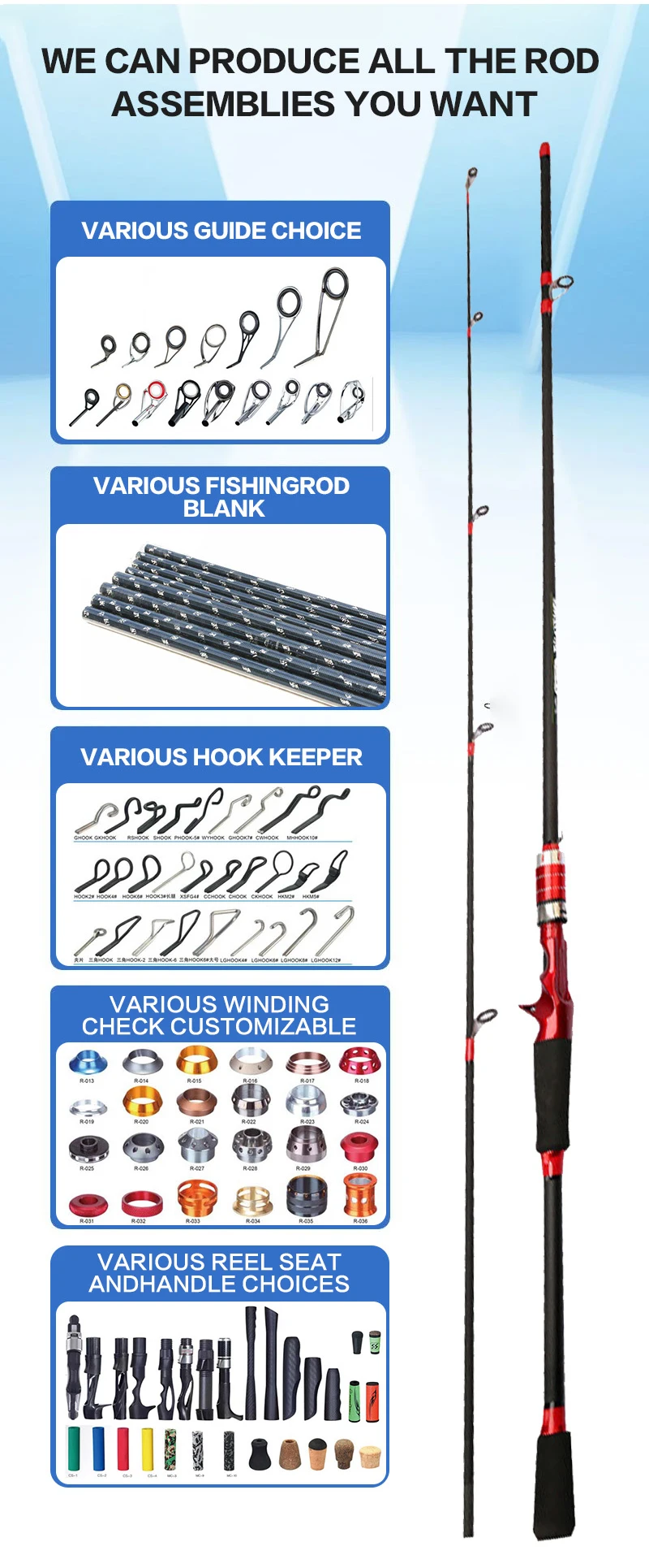 YCS-Use To DIY Fish Rod Building and Repair new product  ultra light custom reel seat carbon Carbon Fiber for rod building