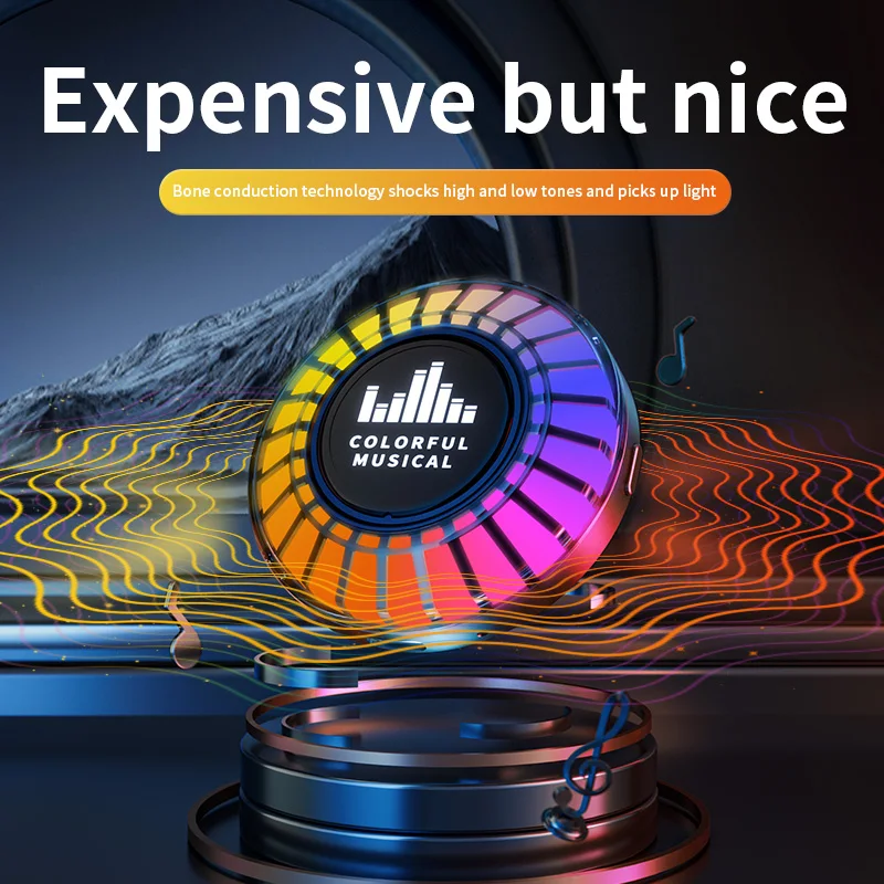 Wholesale OEM Creative Portable Wireless speaker F8 Colorful Rhythm Musical Bone Conduction Speaker