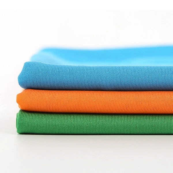 Shaoxing Professional Manufacturer Interlock Knitted Fabric Cheap Supplier 100% Polyester Interlock Dyed Knitted Fabric