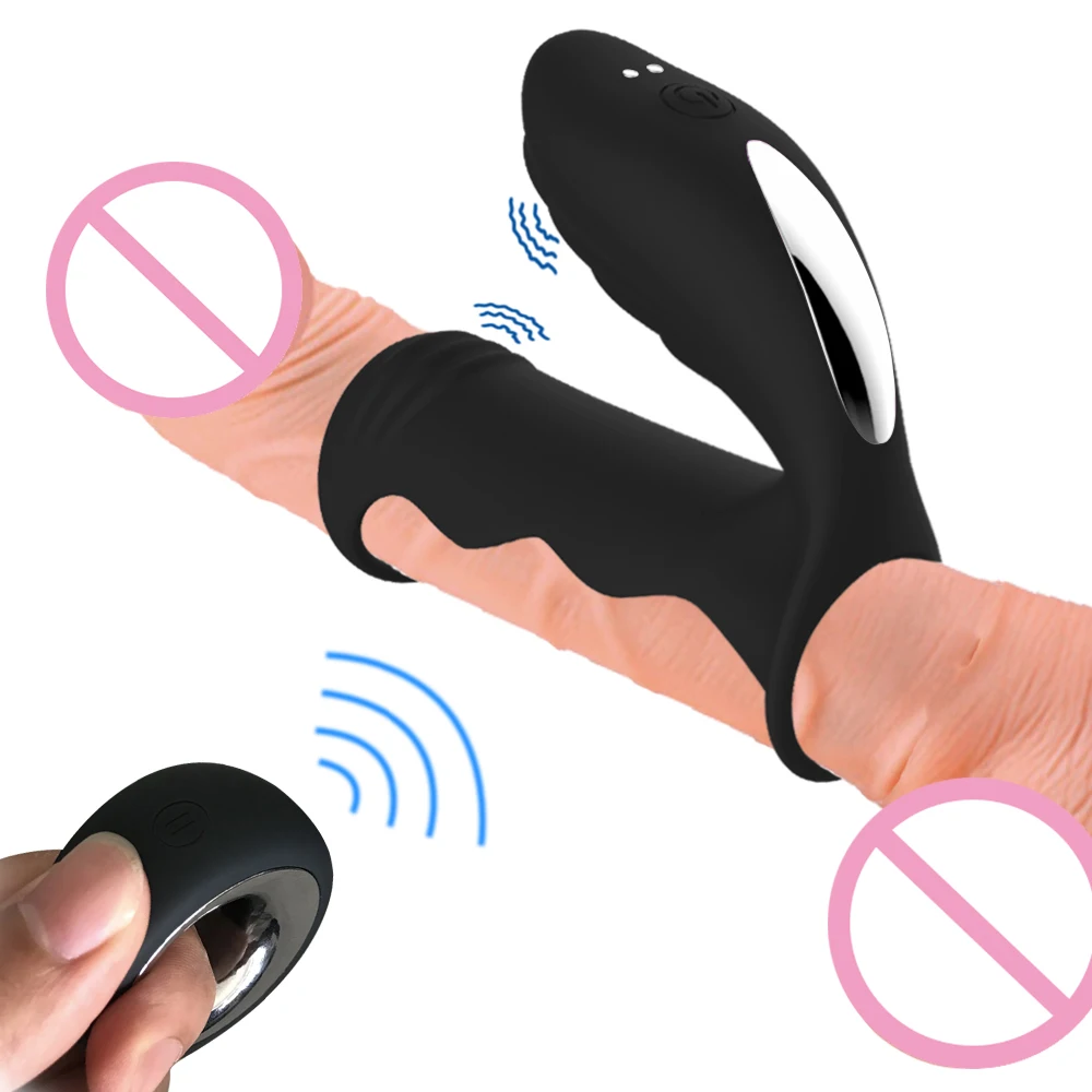 
Remote Control 12 Speed Vibrator Cock Ring for Men Delay Ejaculation G Spot Stimulation Intimate Sex Toys for Couples 