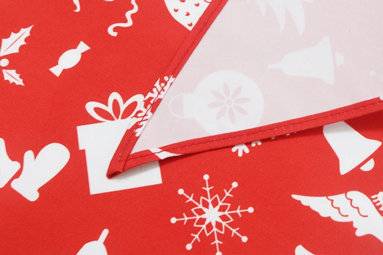 Custom Christmas Reversible Dog Bandanas Personalized Red and White Christmas Dog Bandanas With Logo