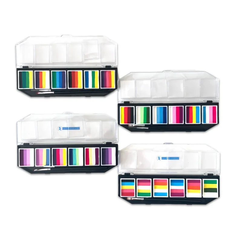 Link Rainbow water activated split cake professional face painting kit face and body paint