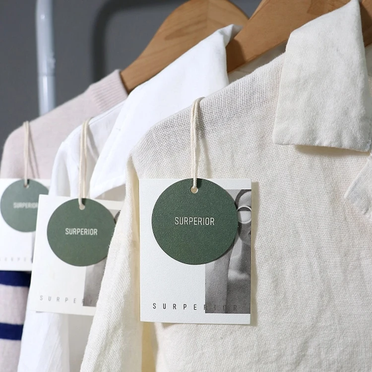 Chinese manufacturer clothing tags labels custom paper tags label hang swing tag for garment clothing