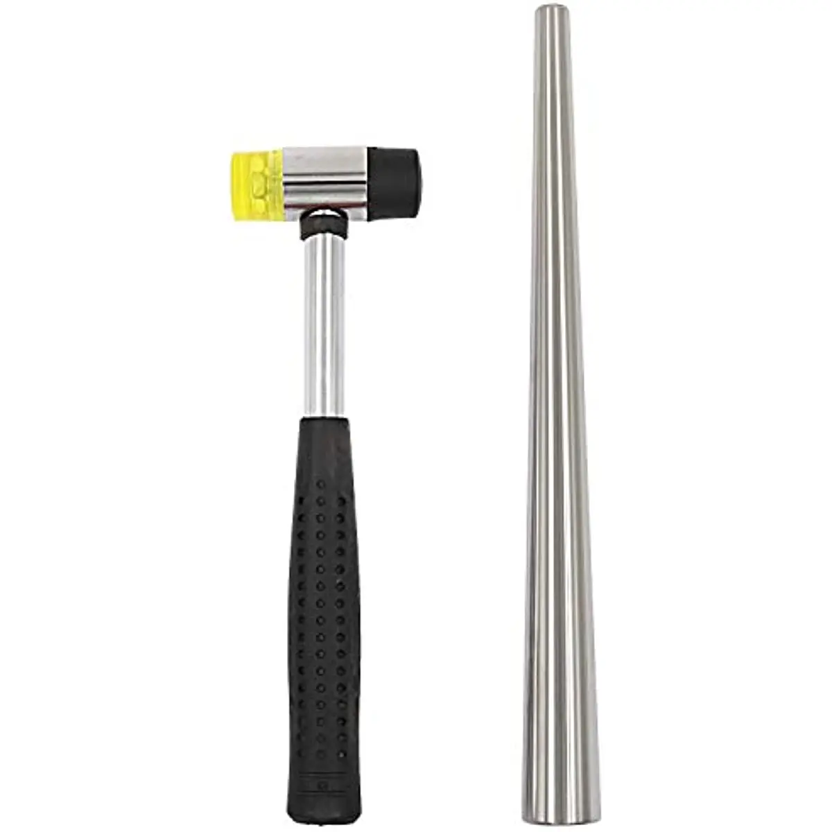 Jewelry Rubber Hammer With Stainless Steel Ring Mandrel Sizer Set Double Face Hammer Jewelers Making Tool