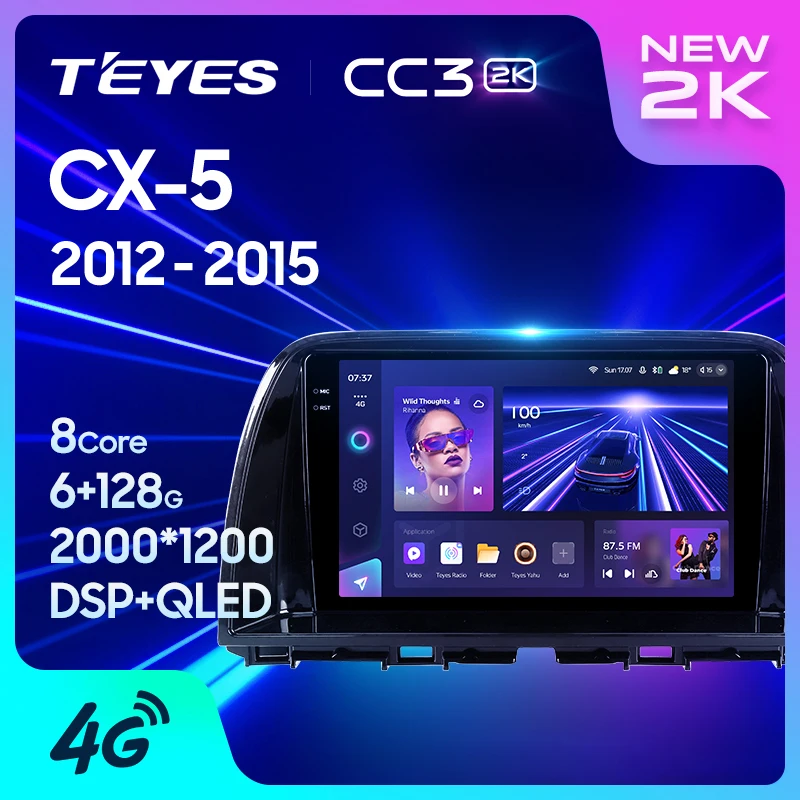 Автомобильный DVD-плеер tyes CC3 2K для Mazda CX5 CX-5 CX 5 2012 - 2015 9-дюймовый автомобильный с камерой Revere