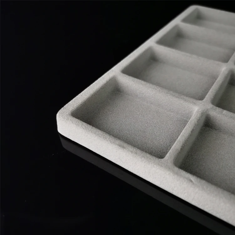 custom grey flocking ESD PVC PS PET plastic blister tray packaging for Electronic pack