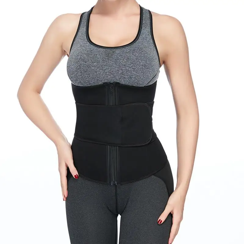 Custom Logo wholesale Waist Cincher Body Shaper Hook And Zip 7 Steel Bones Neoprene Waist Trainer Corset Zipper For Women