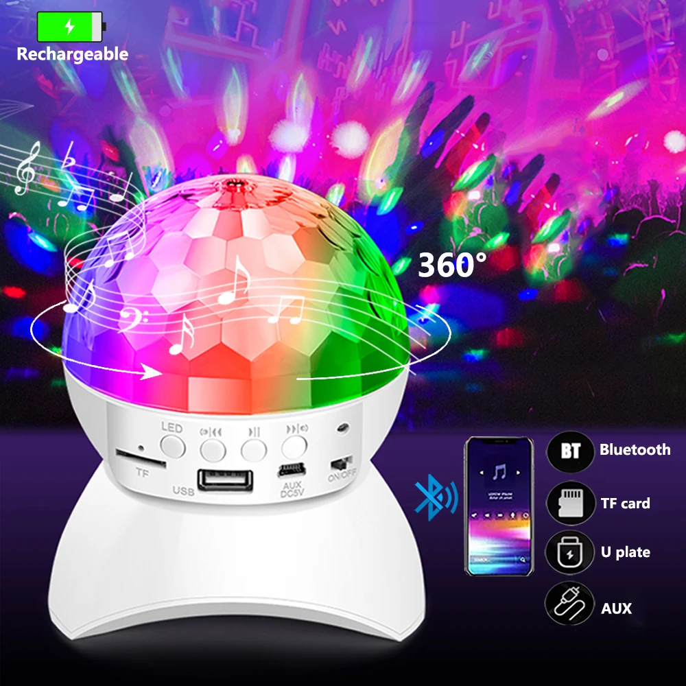 Led Small Magic Ball led stage light Party Sound Control Mini effect USB ball dj lights disco