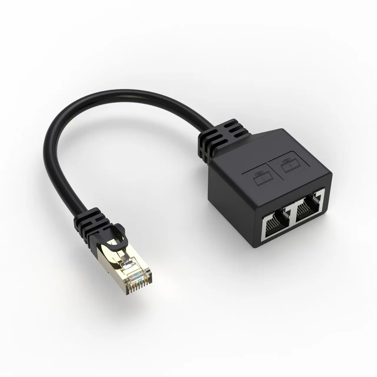 Ethernet сплиттер 1 на 2 RJ45 сетевой кабель адаптер