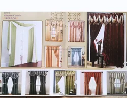 American Style Two Layer Luxury Window Floral Jacquard kitchen Valance Curtain Ready Made Wholesale curtains drapes gardine