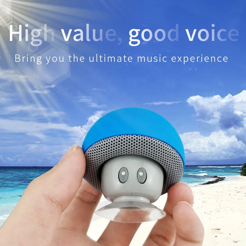 Mini Small Mushroom Outdoor Blue Tooth Speaker Amplifier Custom OEM Good Music Portable Bluetooth Wireless Speaker
