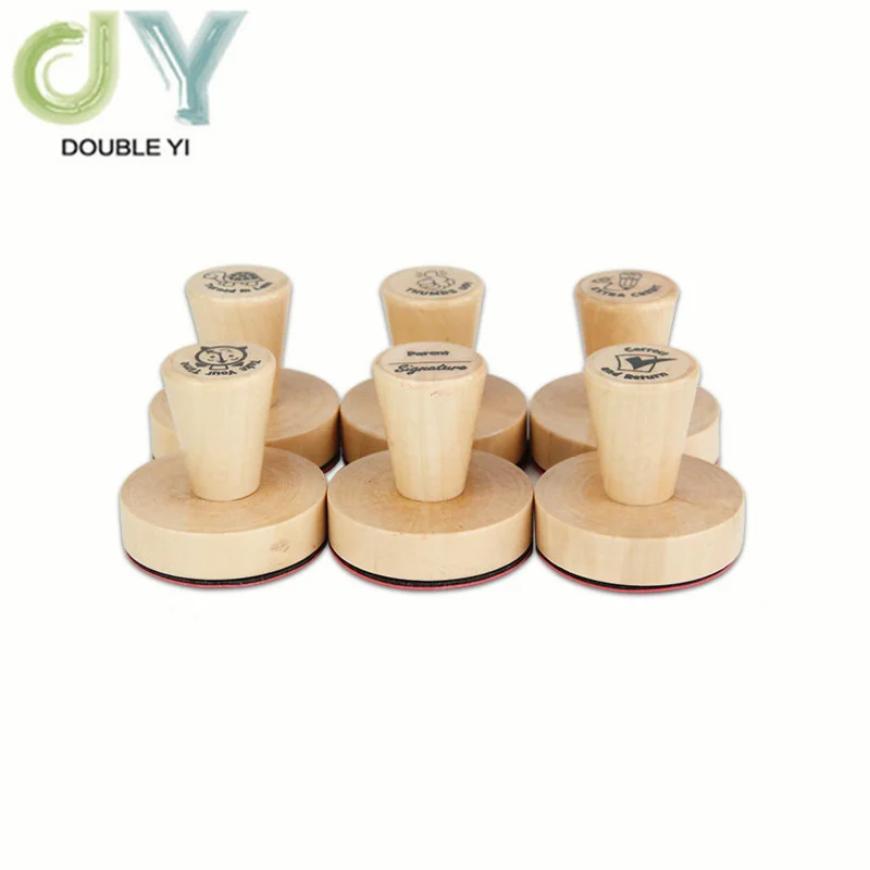 Custom Vintage Animals Flower Embossed Wood Stamp For Scrapbooking Sculpture Wooden Seals for DIY Ceramic Pottery Polymer Clay