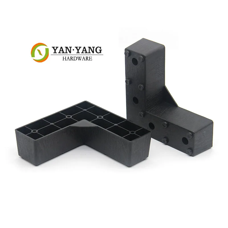 Hot selling High Quality Sofa Plastic Leg L shape Furniture Legs Replacement Parts