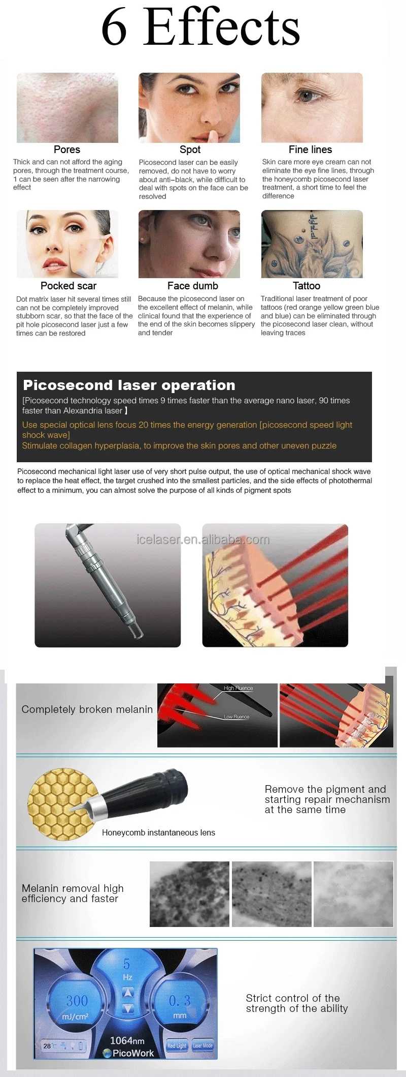 Factory price q witch picosecond laser tattoo removal 2022 super picosecond machine 1064nm/532nm/755nm picosecond laser