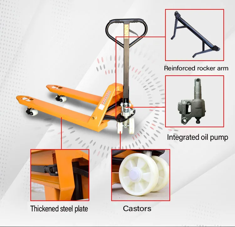 Manual pallet forklift 2000 kg 2 tons 3 tons 5 ton hydraulic lift transpallet 2500kg hydraulic hand pallet truck