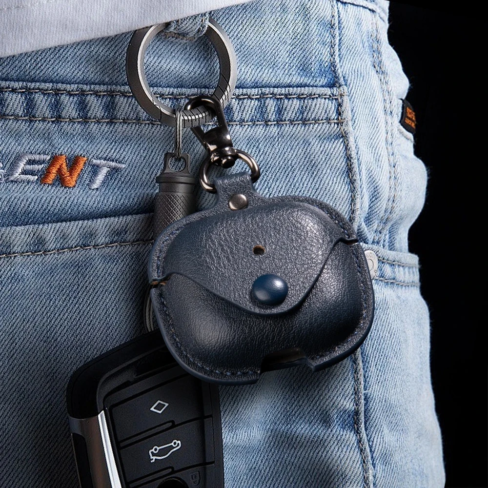 Shanhai Business Leather Earphone Case For AirPods 4 Headset Anti-Loss And Anti-Drop Protective Case