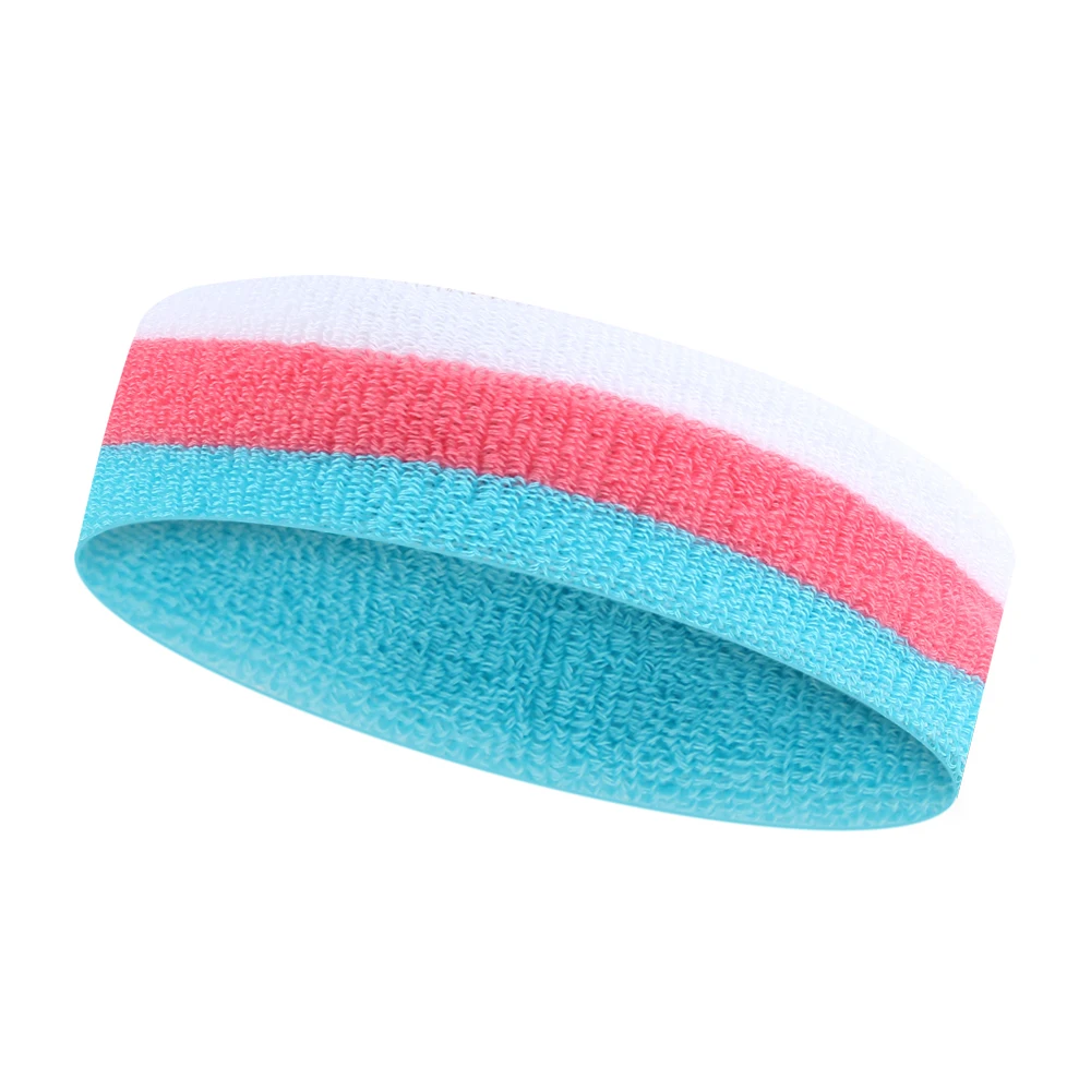 Custom strip colorful flexible elastic sweat band breathable fitness running yoga gym sport Headband