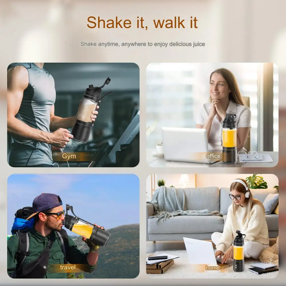 New portable Juicer Blender USB Rechargeable Ice Cube Milk Juice Cup  Automatic Orange Juicer Mixer Kitchen for Baby Food