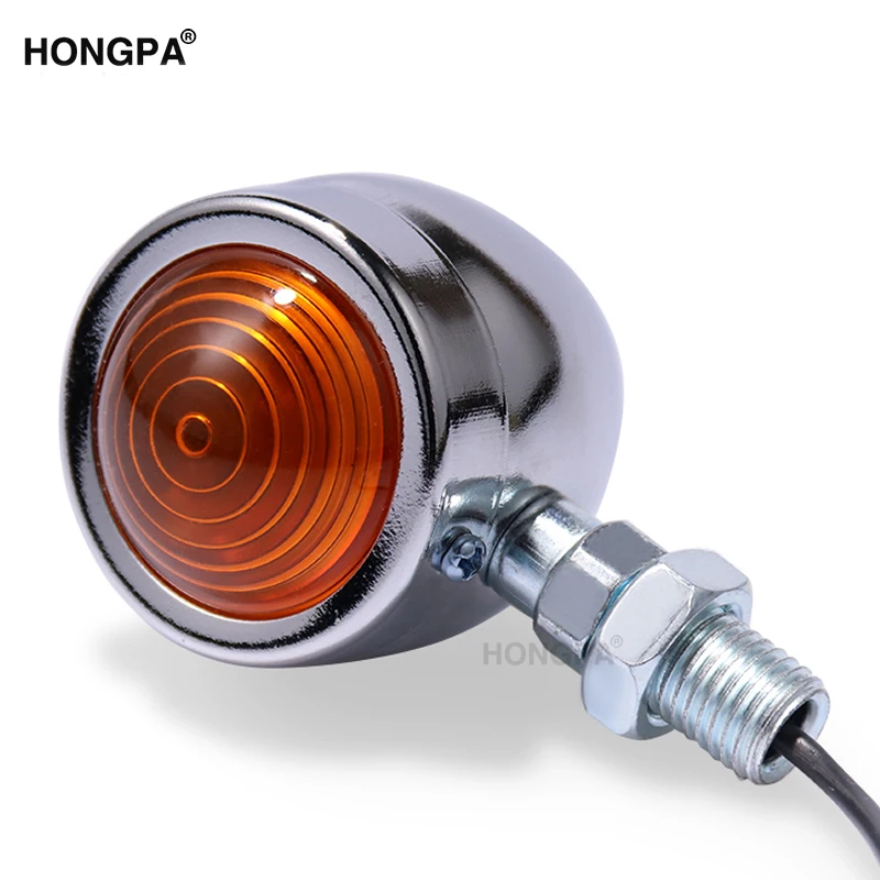 One pair Motorcycle LED Turn Signal Light for Cruiser Bobber Sportster Cafe Racer Universal 12V Retro Indicator Pointer