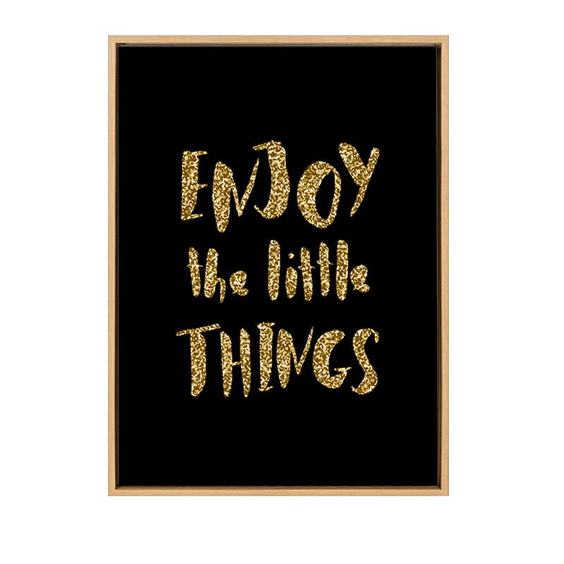 
Home good Wall Decor Enjoy the little things Inspirational quotes Framed Canvas Wall Art 
