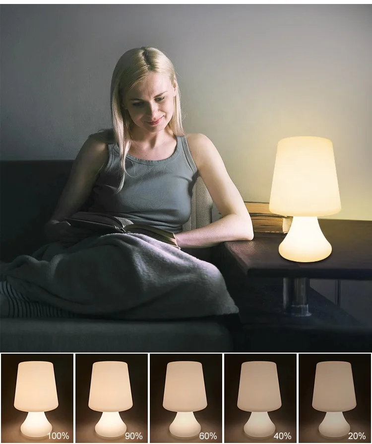 IP44 Waterproof 17 Colors PE material magnetic USB rechargeable LED table lamp RGBW decoration night light for bedroom