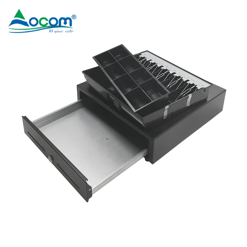 ECD-410H OCOM 410mm Wide Metal Cash Drawer with Removeable Tray for Cash Registers