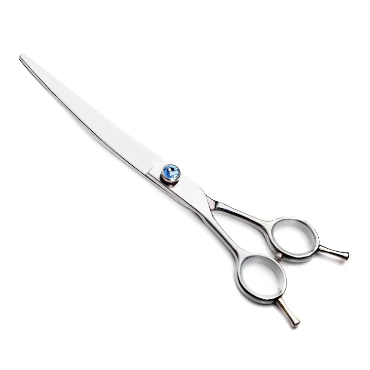 7.5 Inch Manufacturer JP440C Cleaning Matt Sliver Curved Cutting Dog Grooming Pet Scissors