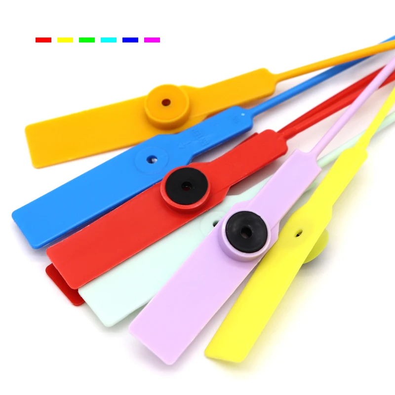 OY-PS102 Disposable Safety Plastic Security Seal Customized Printing Logo Security Plastic Seals Numbered Tamper