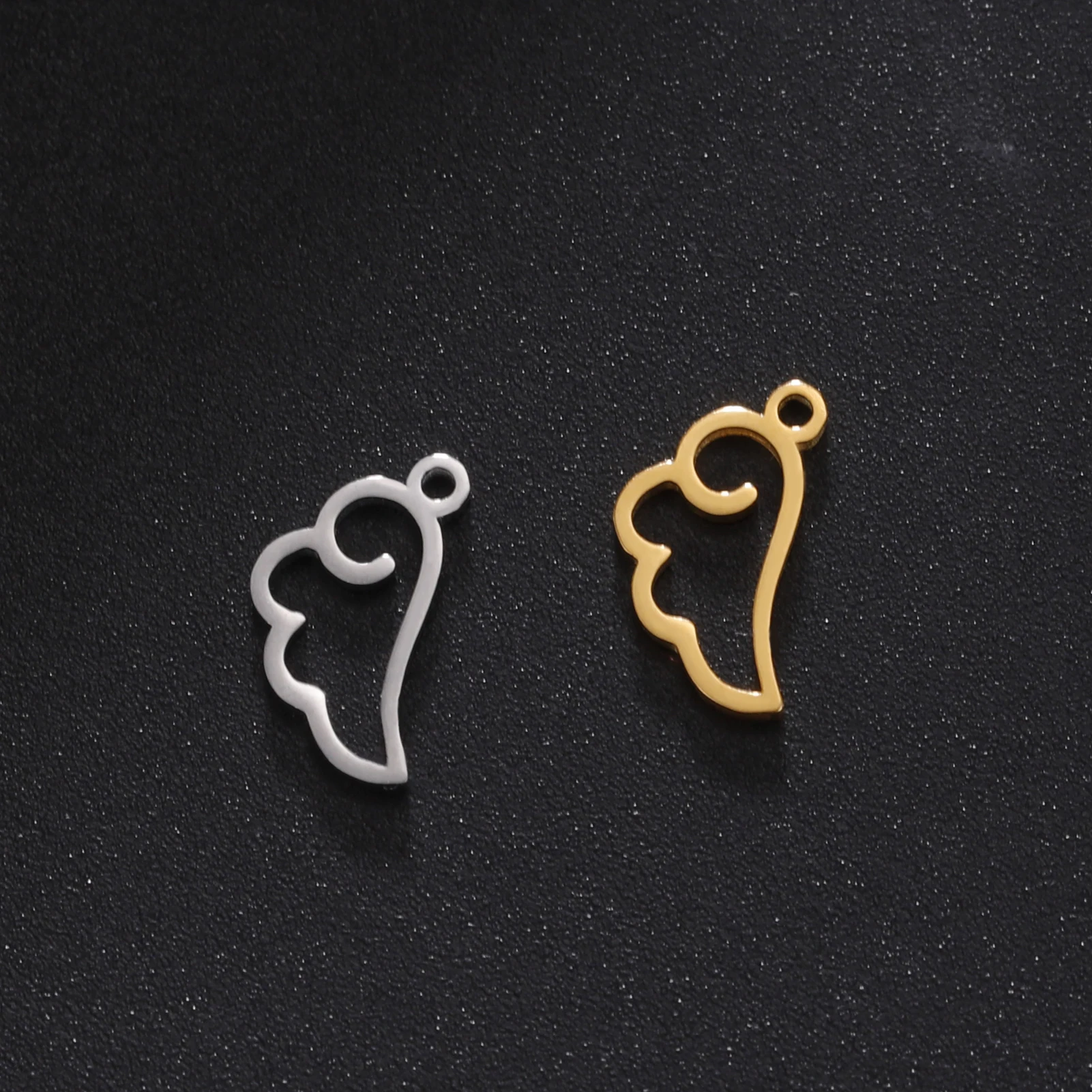 Angel Wing Charms for Necklace Earrings Bracelet Jewelry Making Mini Fashion Pendant Stainless Steel Jewelry DIY