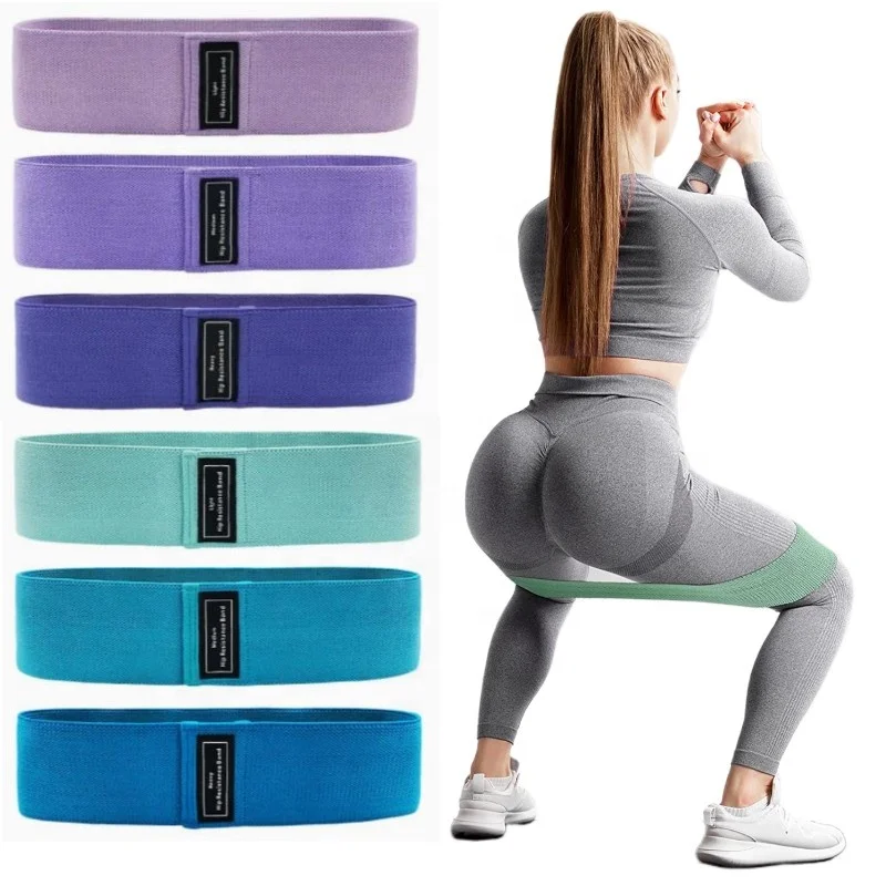Ebay Adjustable Unisex Booty Band Hip Circle Loop Resistance Band Workout Exercise for Legs Thigh Glute Butt Squat Bands