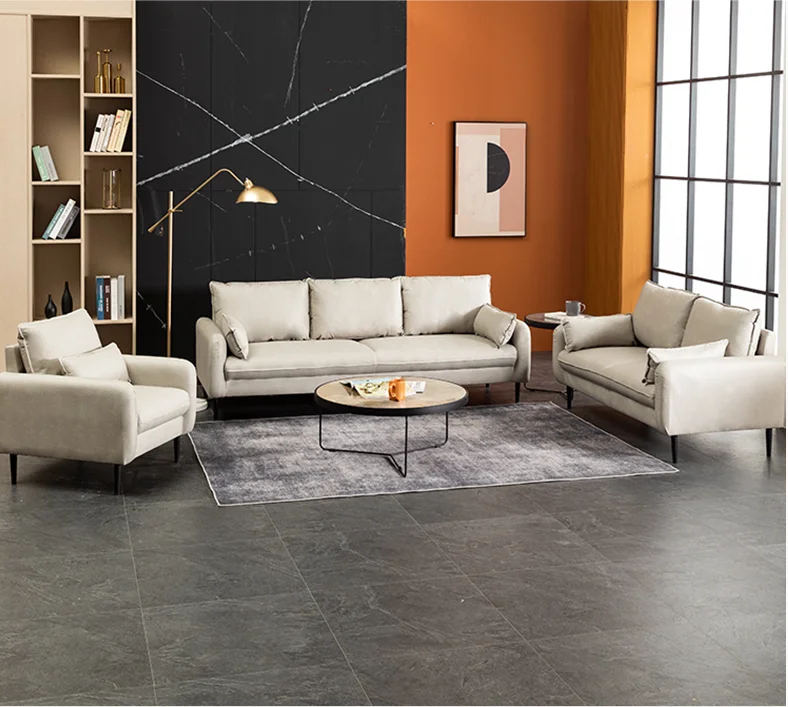 Wholesale modern design  minimalist disposable clothing store apartment modern sofa sets for living room
