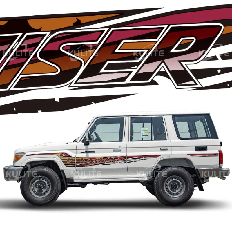 2022 новейшая модель автостайлинга lc 79 lc76 для Land Cruiser пикап наклейка на двери автомобиля полоса кузова