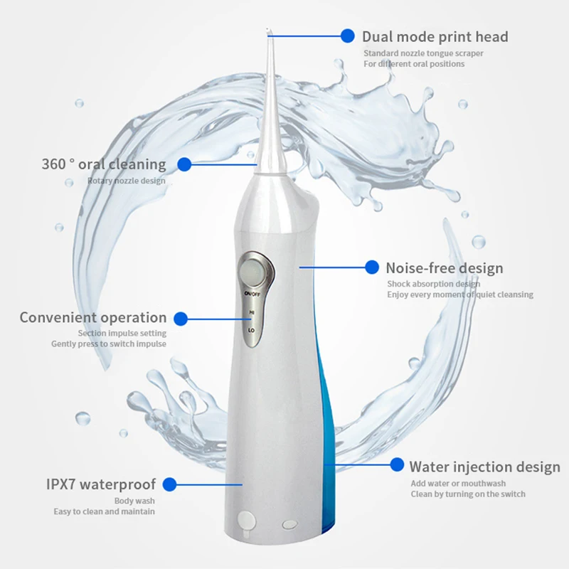Teeth Water Flosser ,Water Pick Flosser Dental Toothbrush Teeth Cleaner,Walter Jet Portable Cordless Oral Irrigator