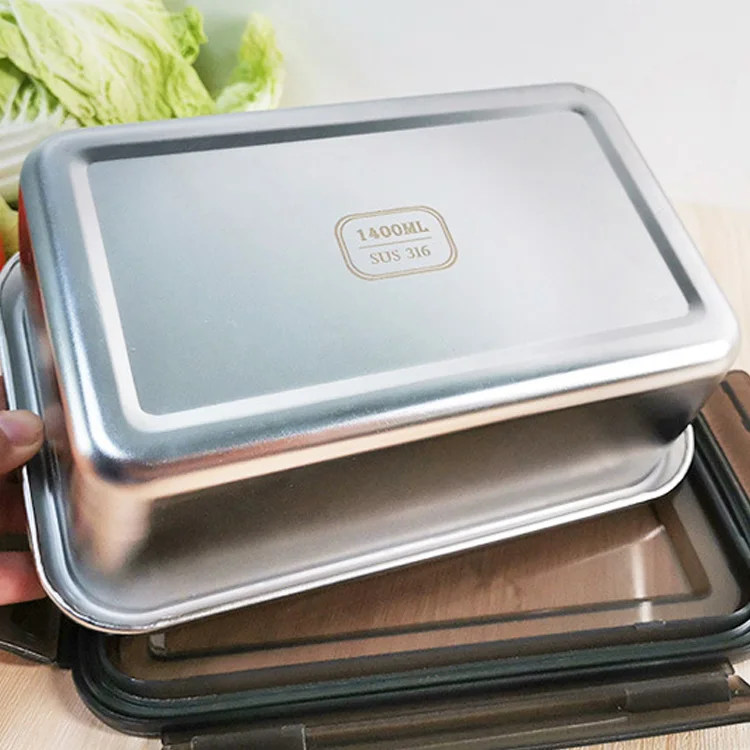 Food container storage lunch box set stainless steel 316 metal box lunch box