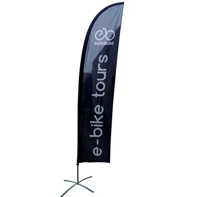 Outdoor custom printed advertising beach flags banner teardrop flags promotional feather flag